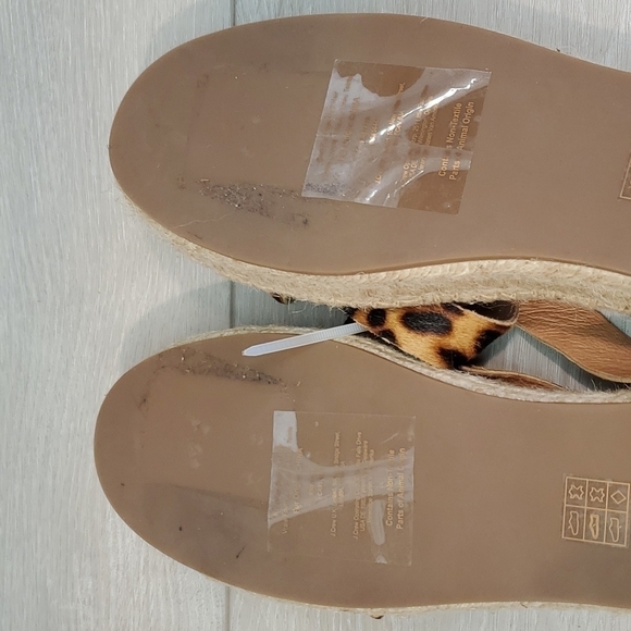 NEW Madewell The Malia Espadrille Leopard Calf Hair Sandals shoes sz 10M - Picture 14 of 16